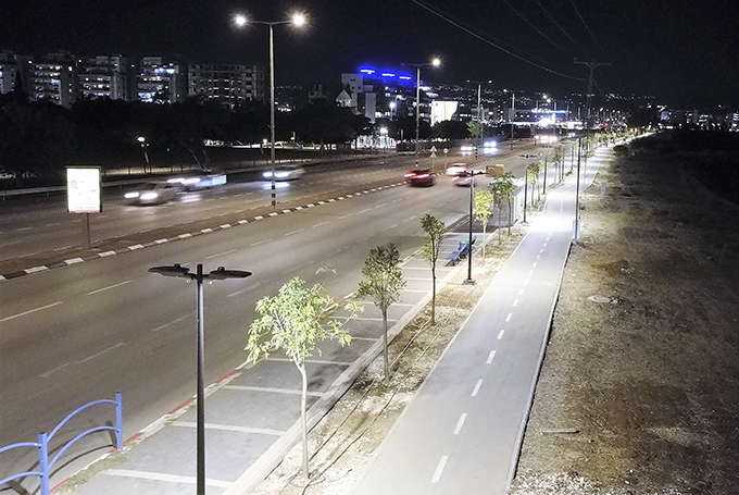 עפולה: כל מערכת התאורה העירונית הוחלפה לפנסים חסכוניים